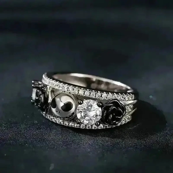 Black Rose Skull Jack Ring - Bear Hugs