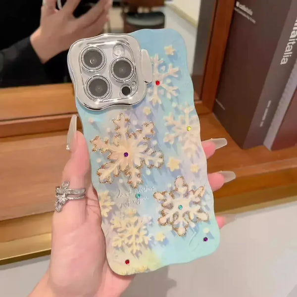 Blue Diamond Snowflakes Case (For iPhones) - Bear Hugs
