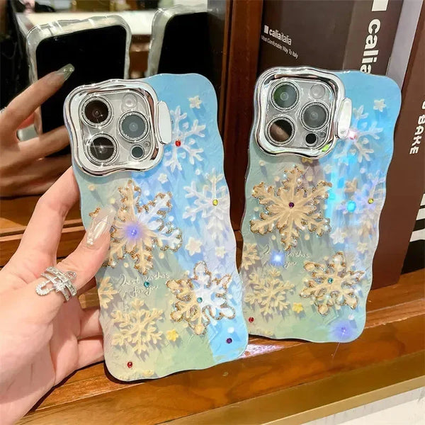Blue Diamond Snowflakes Case (For iPhones) - Bear Hugs