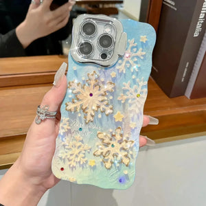 Blue Diamond Snowflakes Case (For iPhones) - Bear Hugs