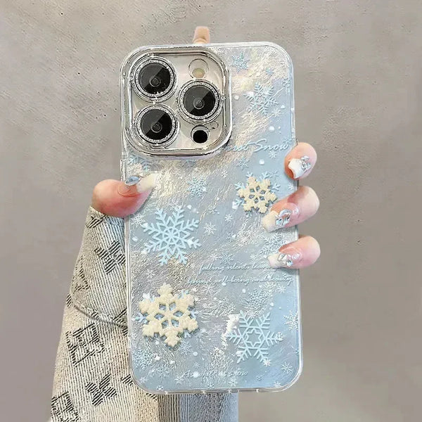Blue Diamond Snowflakes Case (For iPhones) - Bear Hugs
