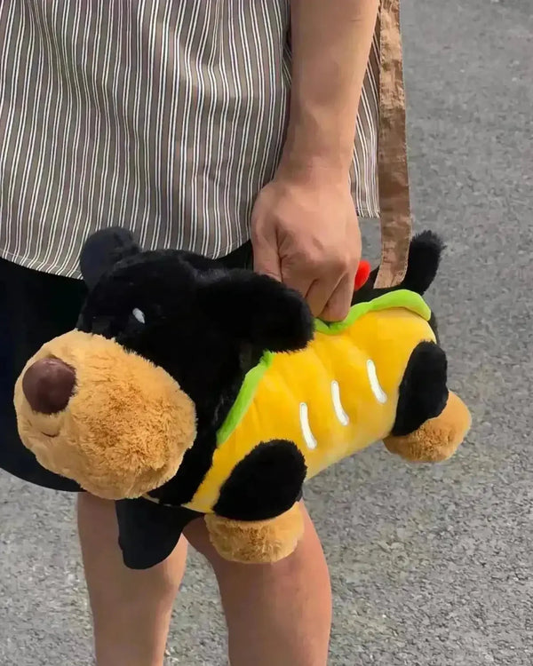 Burrito Puppy Plush Bag - Bear Hugs