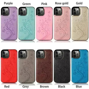 Butterfly Magnetic Flip Leather Phone Case (For iPhones) - Bear Hugs