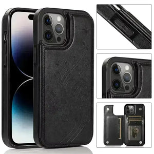 Butterfly Magnetic Flip Leather Phone Case (For iPhones) - Bear Hugs