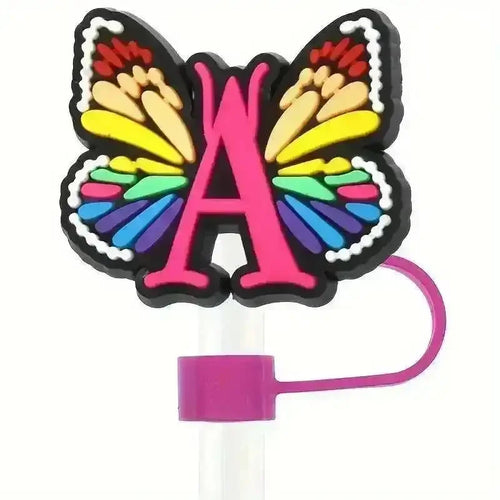 Butterfly Style Letters Silicone Straw Tip Covers For Stanley Cup - Bear Hugs