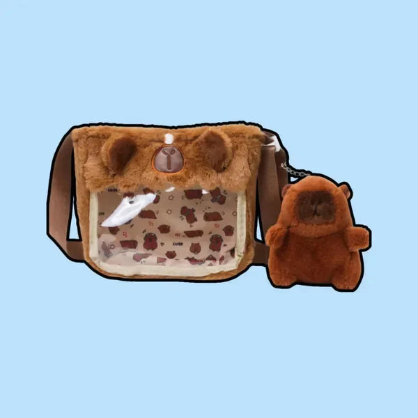 Capy-Go-Lucky Plush Backpack & Pouch Set - Bear Hugs