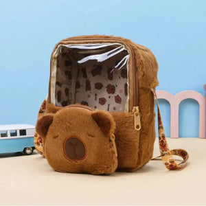 Capy-Go-Lucky Plush Backpack & Pouch Set - Bear Hugs