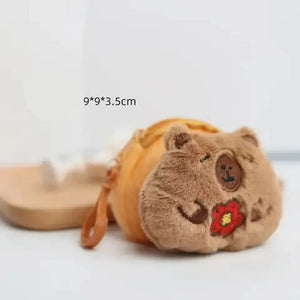 Capybara Anime Plush Coin Purse - Bear Hugs