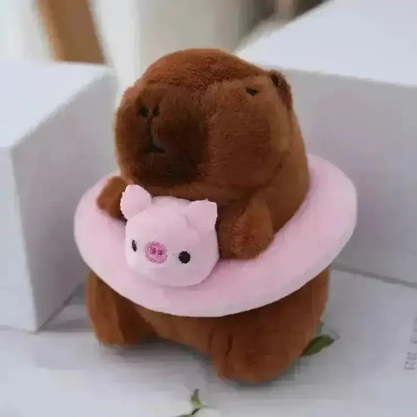 Capybara Swimming Ring Keychain - Bear Hugs