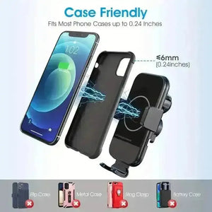 Car Fast Wireless Charger Phone Stand - Bear Hugs