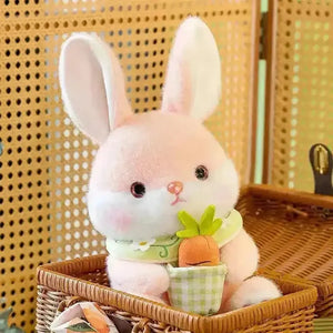 Carrot Basket Rabbit Plushie - Bear Hugs