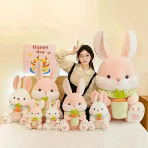 Carrot Basket Rabbit Plushie - Bear Hugs
