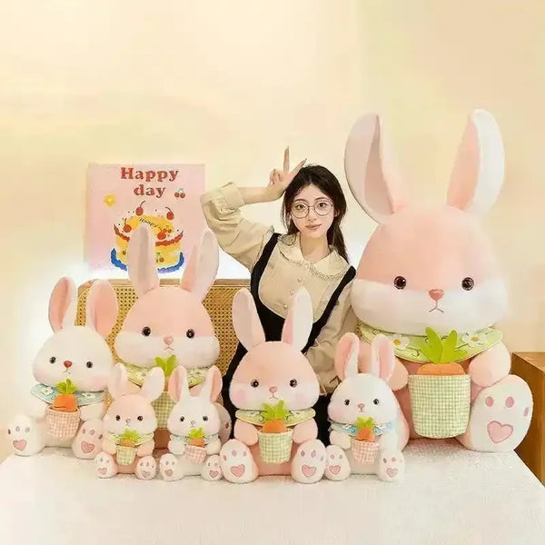 Carrot Basket Rabbit Plushie - Bear Hugs