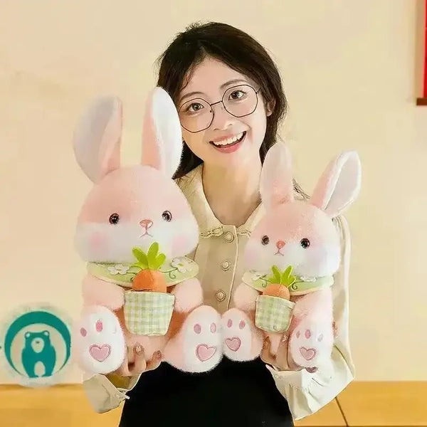 Carrot Basket Rabbit Plushie - Bear Hugs