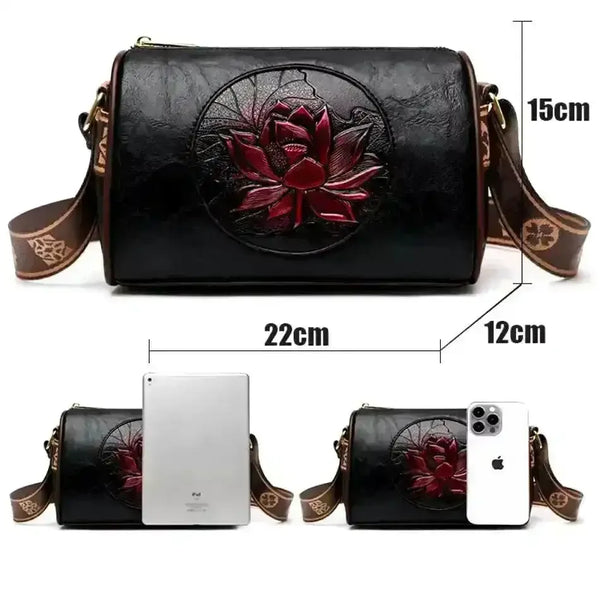 Casual Retro Soft Leather Handbag - Bear Hugs