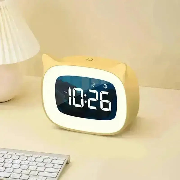 Cat Ears Alarm Clock with Night Light - Bear Hugs