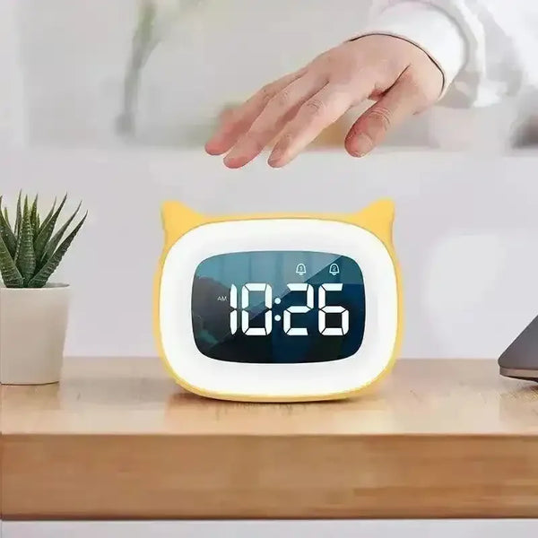 Cat Ears Alarm Clock with Night Light - Bear Hugs