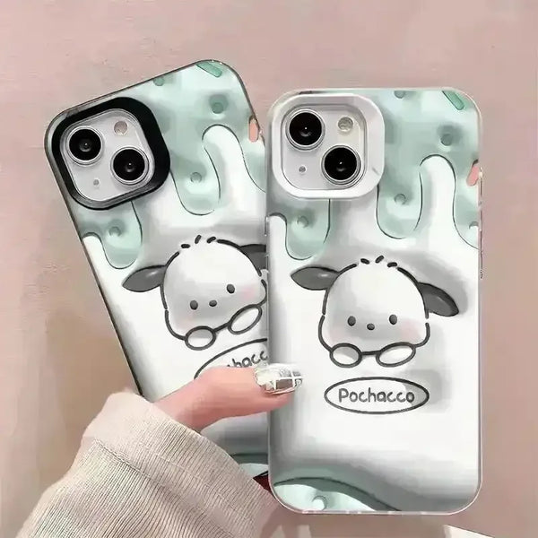 Charming 2D Pochacco Phone Case (For iPhones) - Bear Hugs