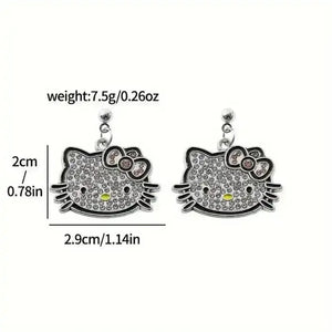 Charming Hello Kitty Dangle Earrings - Bear Hugs