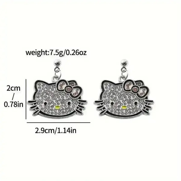 Charming Hello Kitty Dangle Earrings - Bear Hugs