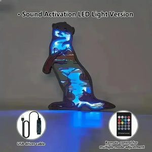Charming Otter Wooden Night Light - Bear Hugs