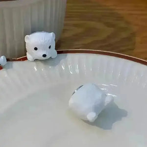Charming White Bear Magnetic Ear Clip - Bear Hugs