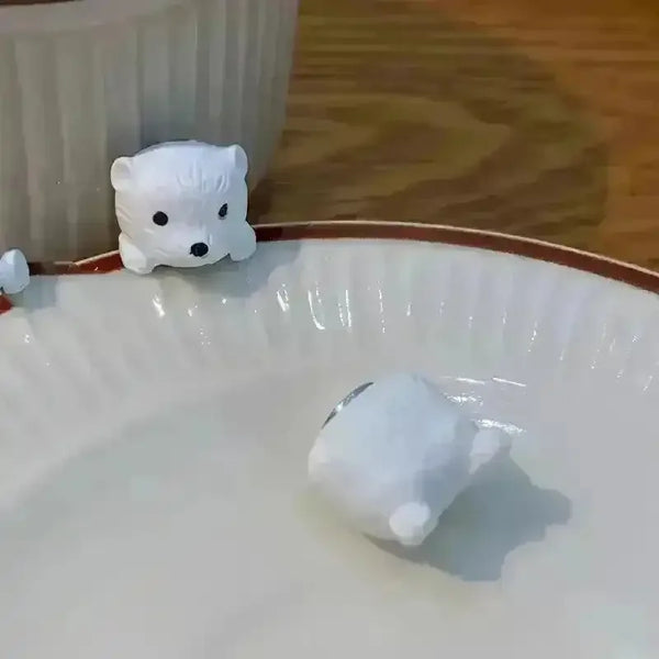 Charming White Bear Magnetic Ear Clip - Bear Hugs