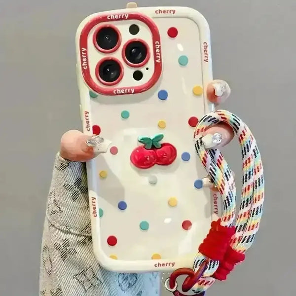 Cherry Dot Colorful Phone Case (For iPhones) - Bear Hugs