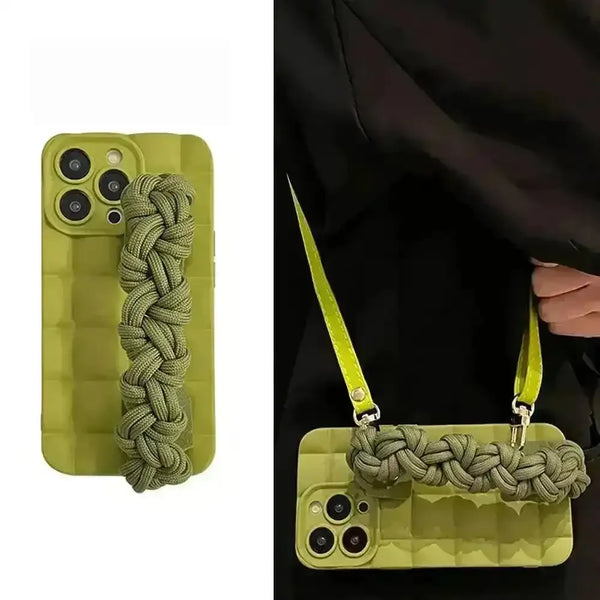 Chic Braided Wristband Phone Case (For iPhones) - Bear Hugs