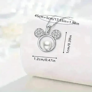 Chic Mickey Pearl Pendant - Bear Hugs