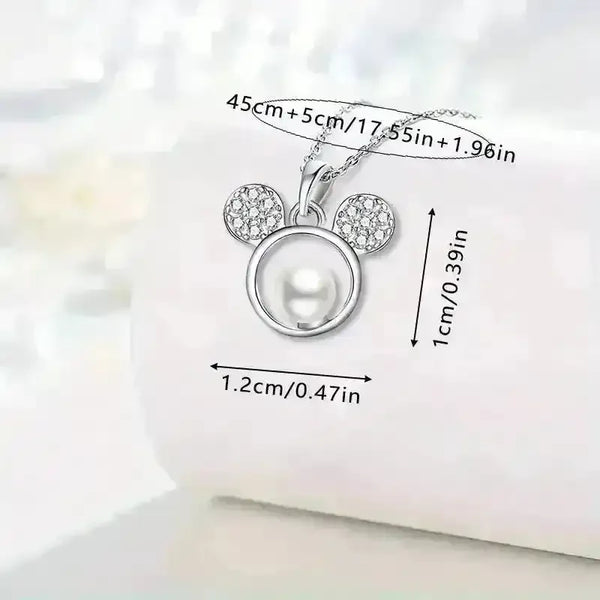 Chic Mickey Pearl Pendant - Bear Hugs