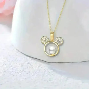 Chic Mickey Pearl Pendant - Bear Hugs
