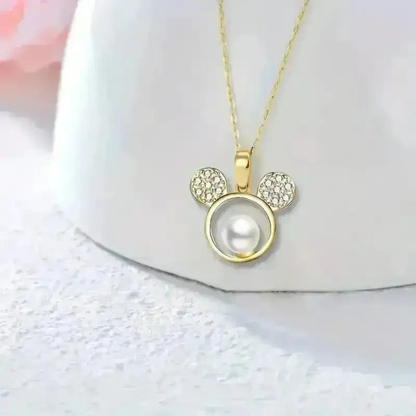 Chic Mickey Pearl Pendant - Bear Hugs