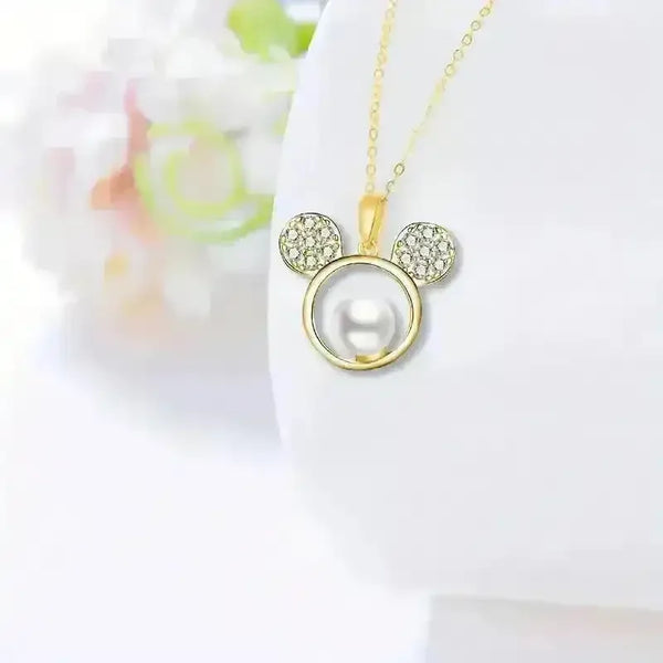 Chic Mickey Pearl Pendant - Bear Hugs