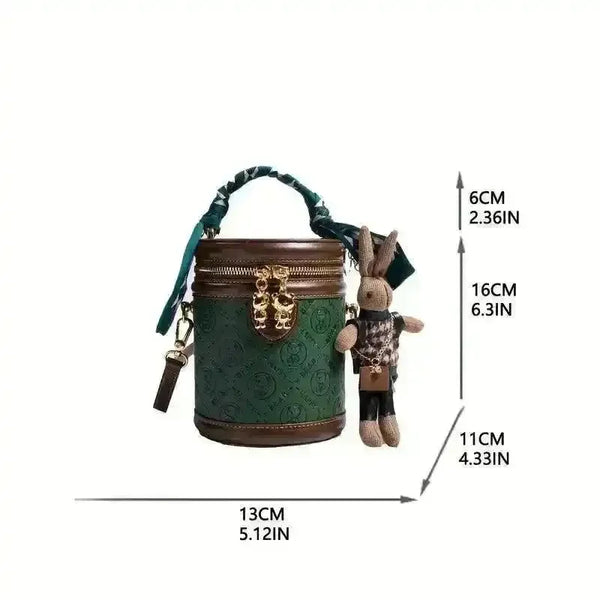 Chic Mini Luxury Bear Bucket Handbag - Bear Hugs
