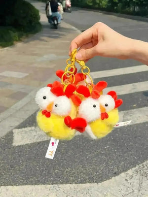 Chick Charm Plush Keychain - Bear Hugs