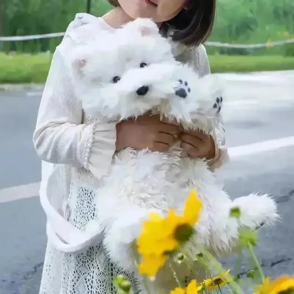 Chongker Westie White Dog Backpack - Bear Hugs
