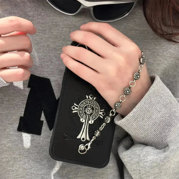 ChromeH Rebel Grip Leather Case (For iPhones) - Bear Hugs