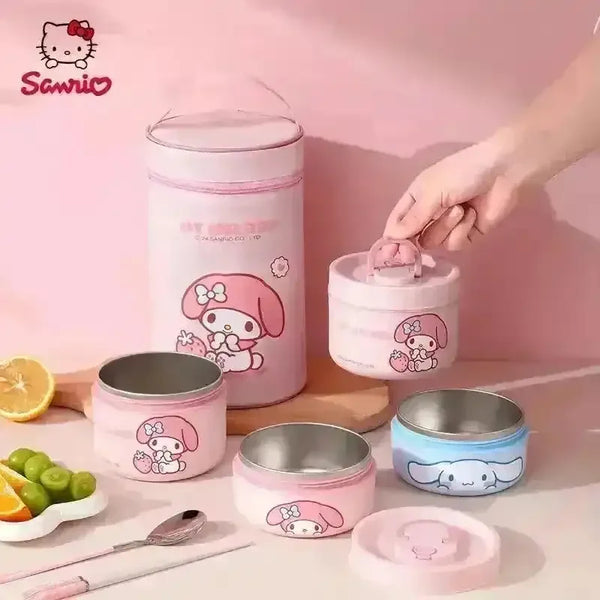 Cinnamoroll My Melody Insulated Lunch Box - Bear Hugs