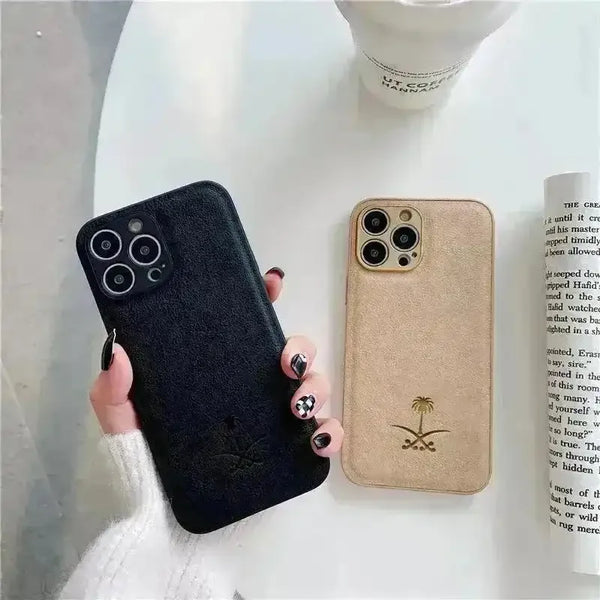 Coconut Tree Leather Case (For iPhones) - Bear Hugs