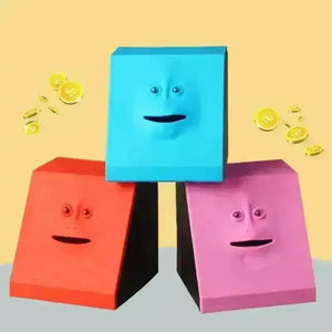 Coin Eating Animated Face Piggy Bank - Bear Hugs