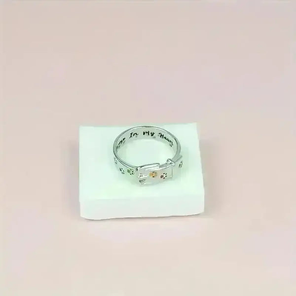 Colorful Paw Print Alloy Ring - Bear Hugs