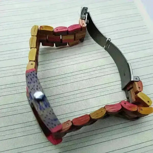 Colorful Triangle Wooden Quartz Watch - Bear Hugs