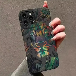 Colourful Lion Pattern Phone Case (For iPhones) - Bear Hugs