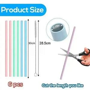 Colourful Silicon Replacement Straws For Stanley Cup (All Sizes) - Bear Hugs