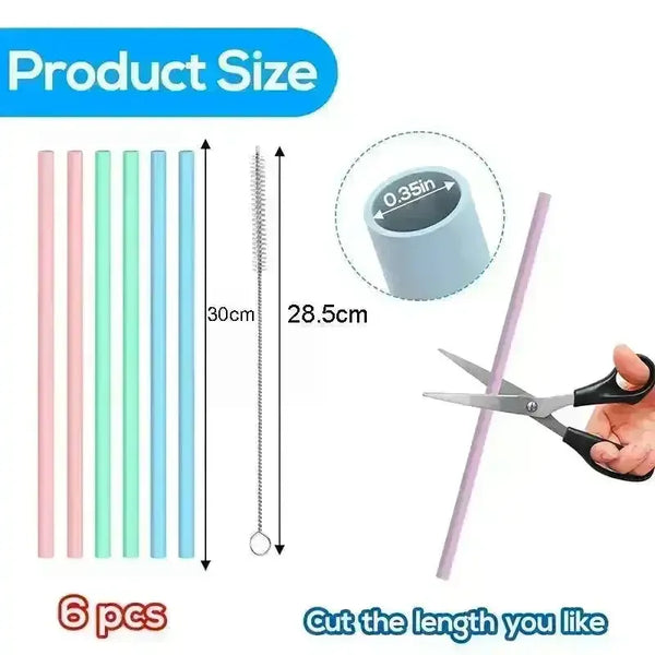 Colourful Silicon Replacement Straws For Stanley Cup (All Sizes) - Bear Hugs