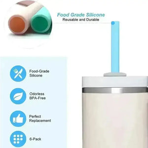 Colourful Silicon Replacement Straws For Stanley Cup (All Sizes) - Bear Hugs