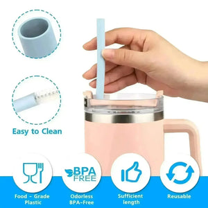 Colourful Silicon Replacement Straws For Stanley Cup (All Sizes) - Bear Hugs