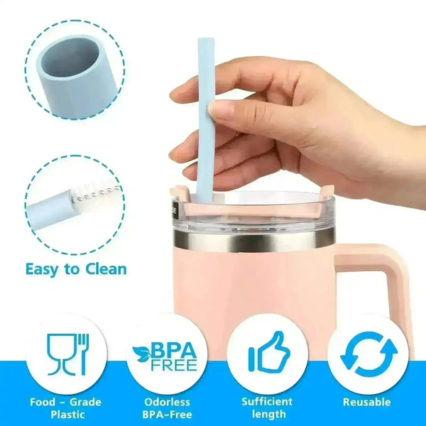 Colourful Silicon Replacement Straws For Stanley Cup (All Sizes) - Bear Hugs