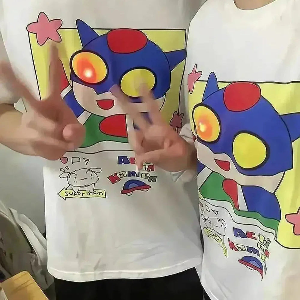 Couple LED Glow Shinchan Anime T-shirt - Bear Hugs